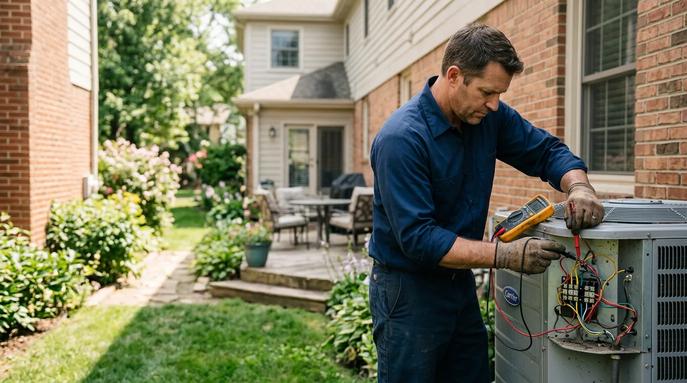 HVAC technician working near New Milford, PA